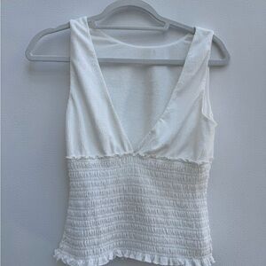 Kimchi Blue Textured White Tank Top